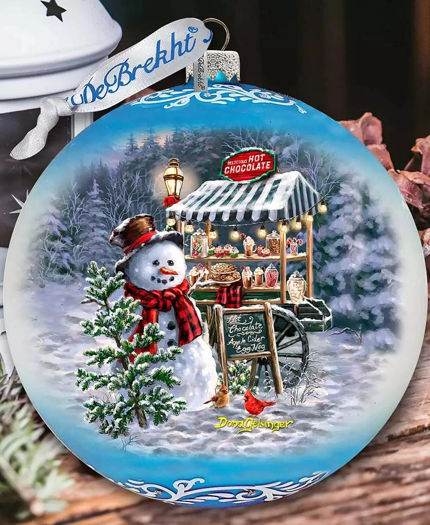 商品Designocracy|Hot Cocoa Magic - Frosty Fun Lg Holiday Glass Collectible Ornament D. Gelsinger,价格¥1713,第2张图片详细描述