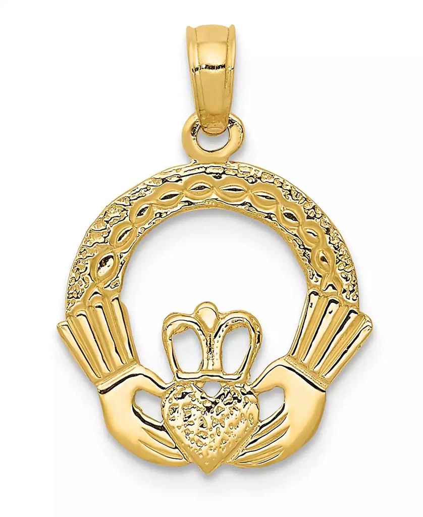 商品Macy's|Claddagh Charm Pendant in 14K Yellow Gold,价格¥1251,第1张图片