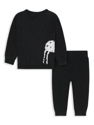 Baby Boy's 2-Piece Knit Holiday Dog Intarsia Sweater & Joggers Set商品第2张图片规格展示