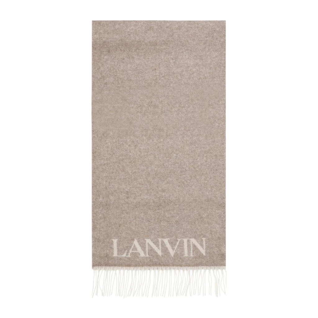 商品Lanvin|Lanvin Logo Intarsia-Knit Fringed Scarf,价格¥1121,第1张图片