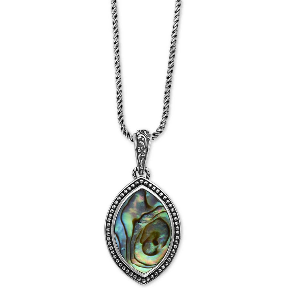 商品Effy|EFFY® Abalone Marquise 18" Pendant Necklace in Sterling Silver,价格¥3319,第1张图片