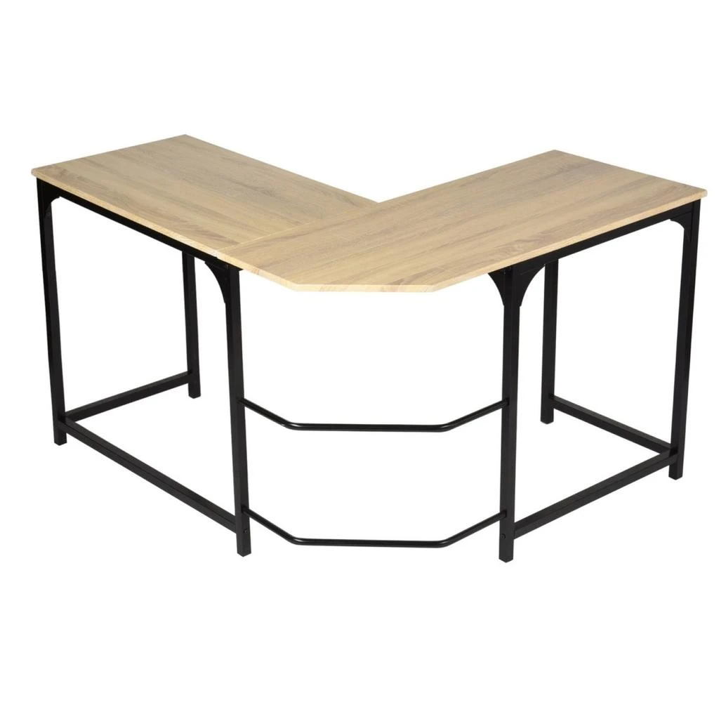 商品Simplie Fun|34.6" X 42.5" L Shaped Computer Desk PC Laptop Table Wood Workstation,价格¥1455,第3张图片详细描述