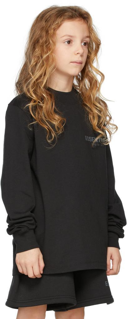 商品Essentials|Kids Black Jersey Long Sleeve T-Shirt,价格¥205,第5张图片详细描述