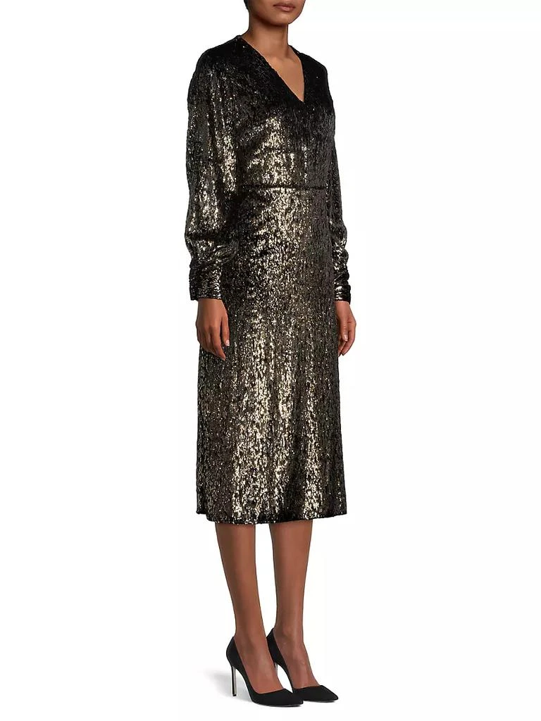 商品Elie Tahari|Burnout Velvet Midi-Dress,价格¥889,第4张图片详细描述