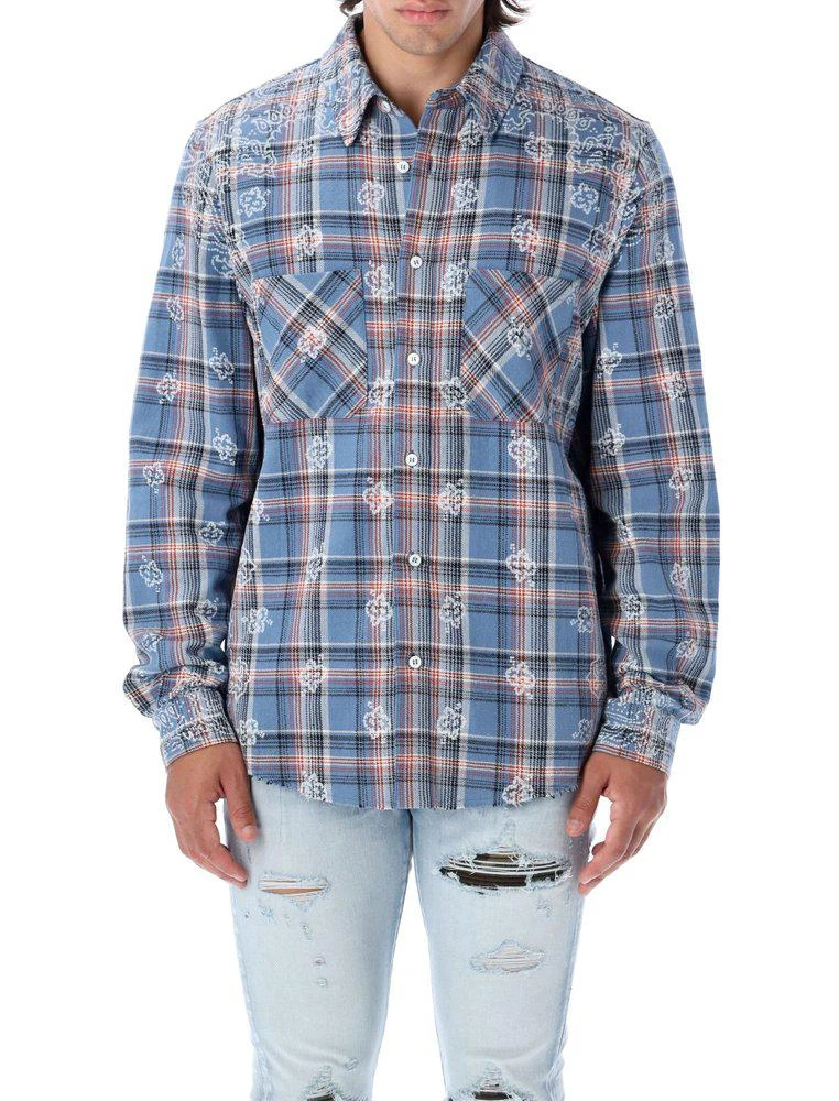 商品AMIRI|Amiri Bandana Plaid Buttoned Shirt,价格¥5426,第1张图片