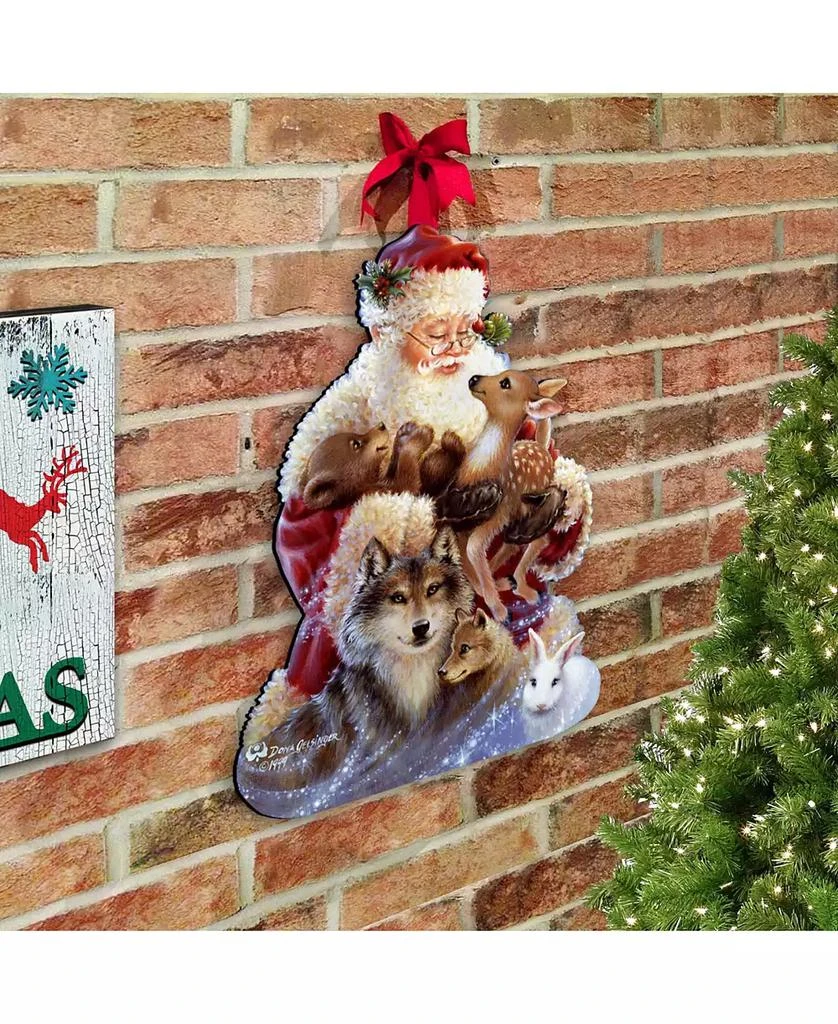 by Dona Gelsinger Santa Little Friends Wall and Door Hanger 商品