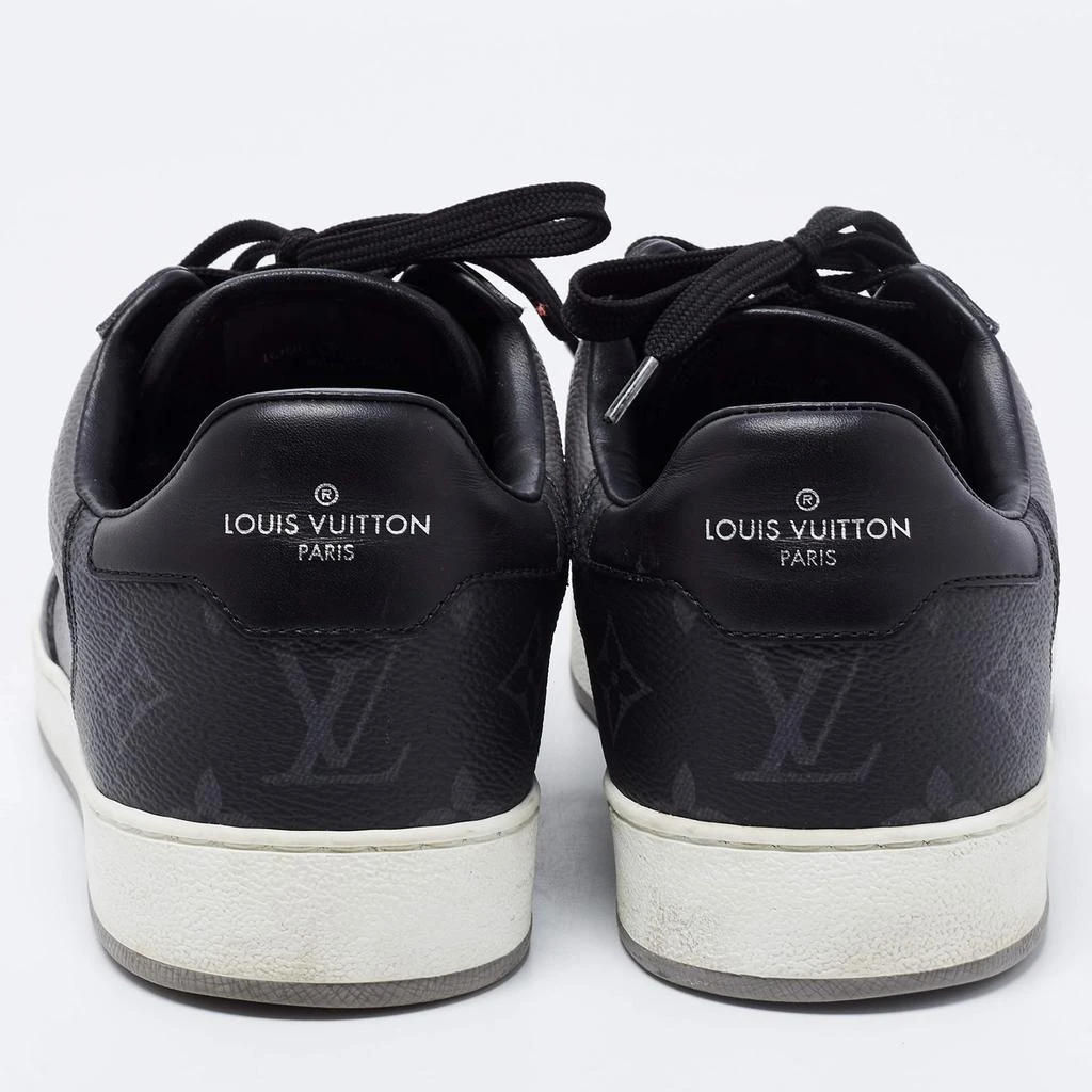 商品[二手商品] Louis Vuitton|Louis Vuitton Grey/Black Monogram Canvas And Leather Rivoli Lace Up Sneakers  Size 36.5,价格¥4080,第5张图片详细描述