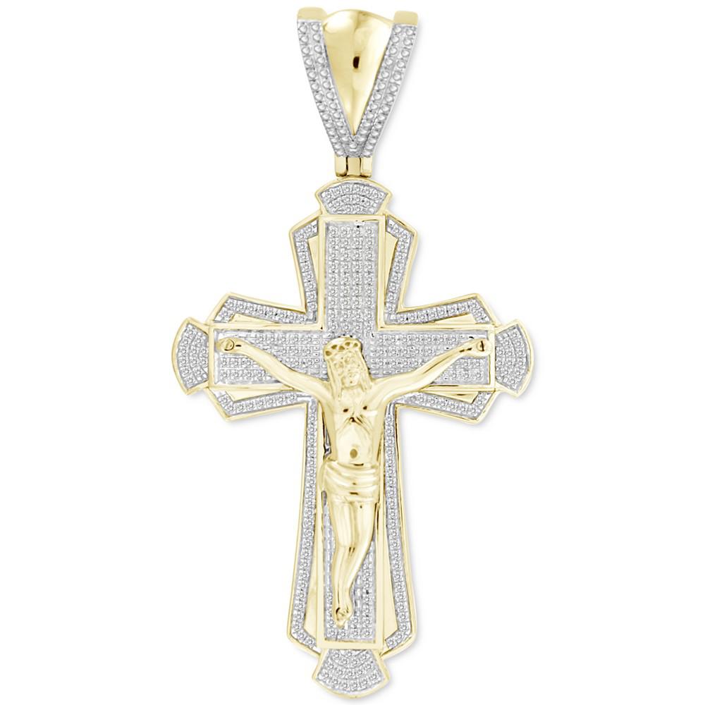 Diamond Crucifix Pendant (3/4 ct. t.w.) in 10k Gold商品第1张图片规格展示