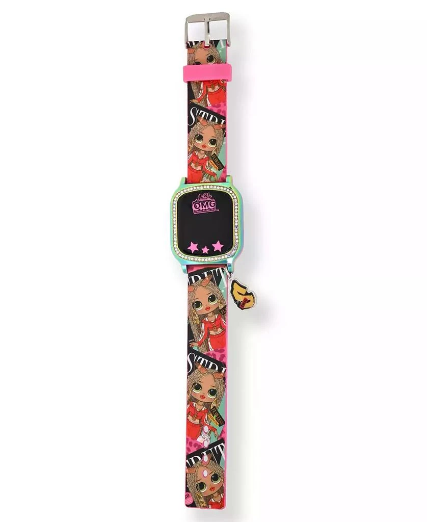 商品Accutime|Omg Kid's Touch Screen Pink Silicone Strap LED Watch, with Hanging Charm 36mm x 33 mm,价格¥127,第3张图片详细描述