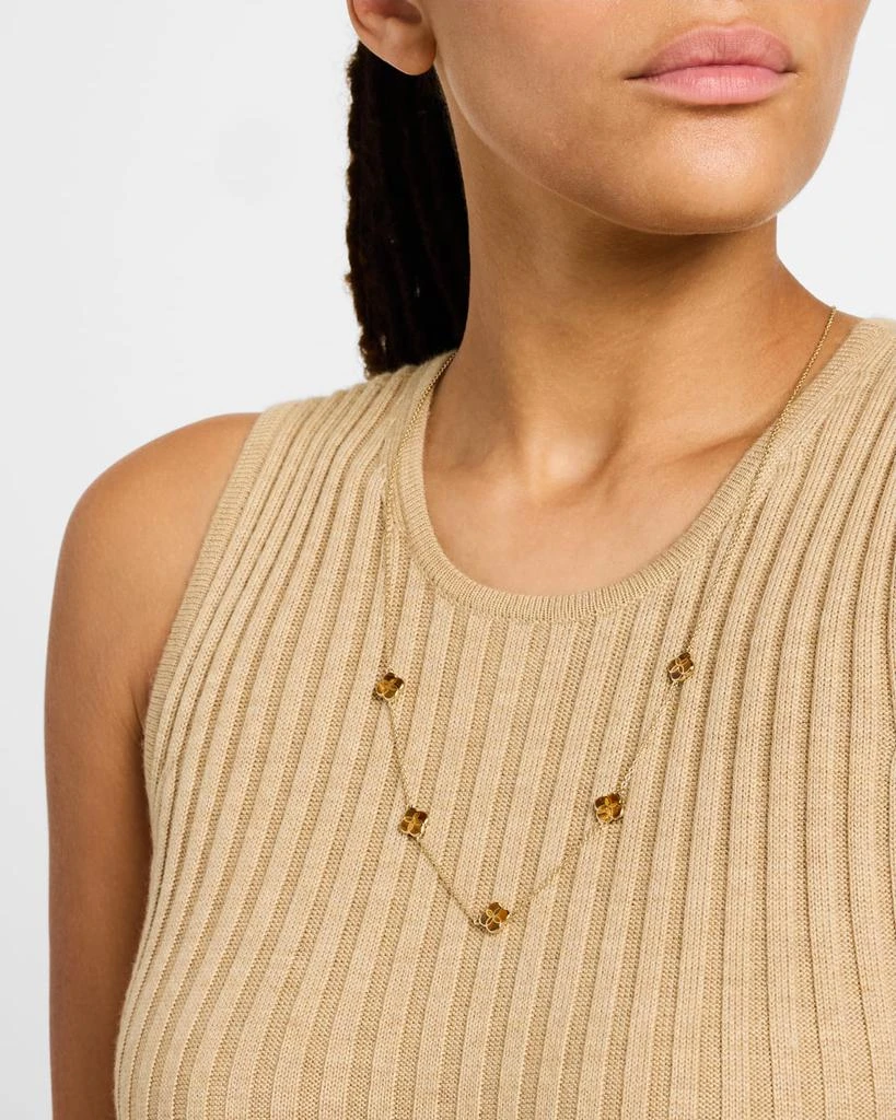 商品Jan Leslie|Five Petal Gemstone Station Necklace,价格¥5531,第2张图片详细描述