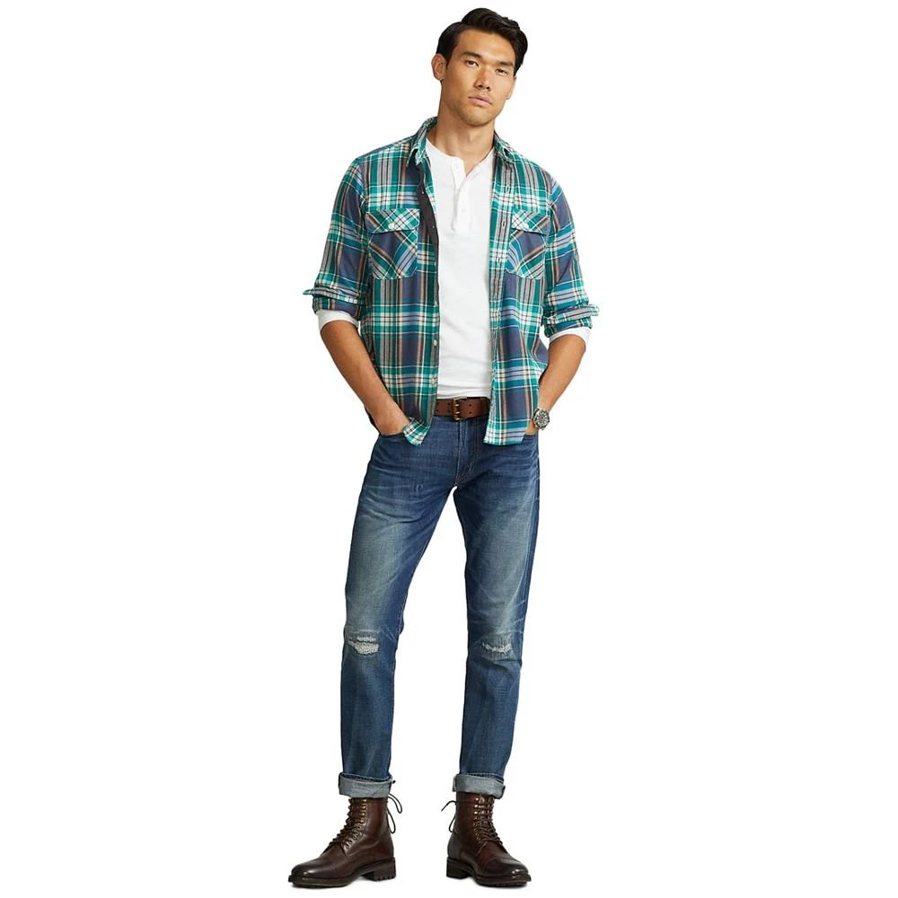 商品Ralph Lauren|Men's Classic-Fit Plaid Twill Workshirt,价格¥209,第3张图片详细描述