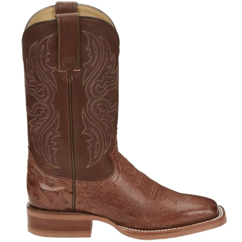 商品Justin Boots|Trinity Smooth Ostrich Square Toe Cowboy Boots,价格¥1053,第1张图片