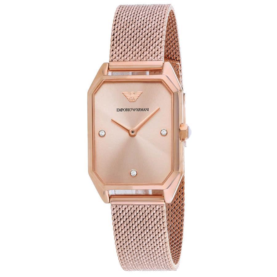 商品Emporio Armani|Quartz Crystal Rose Gold Dial Ladies Watch AR11347,价格¥1702,第1张图片