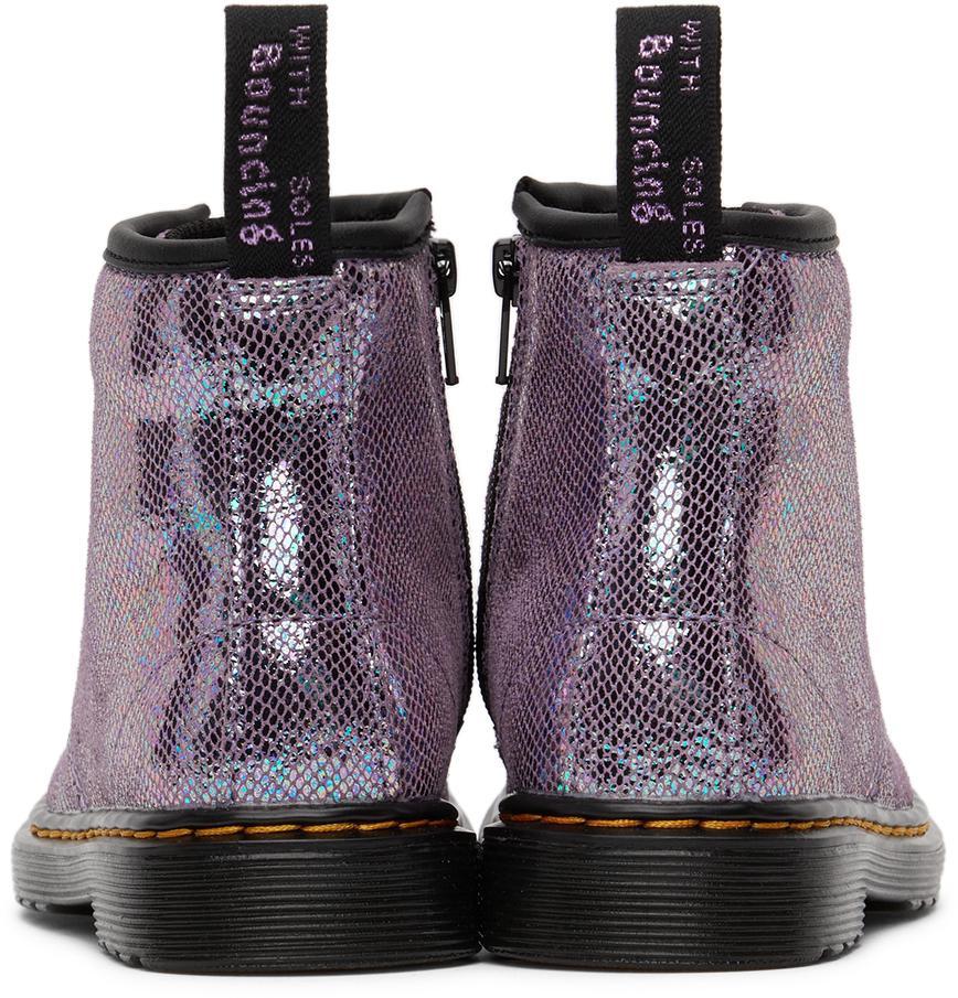 商品Dr. Martens|Baby Purple Reptile 1460 Boots,价格¥562,第4张图片详细描述