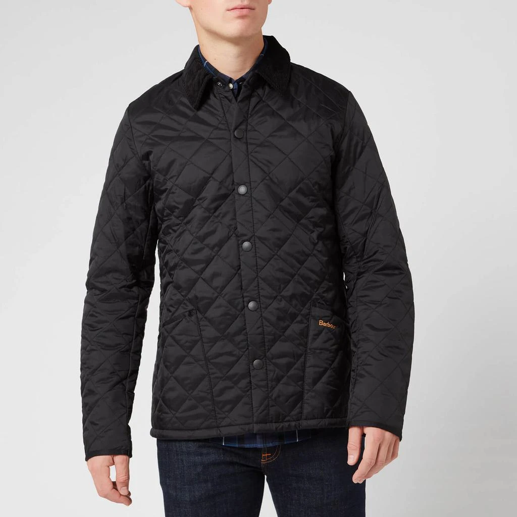 商品Barbour| 男士绗缝翻领夹克外套 黑色,价格¥1088,第1张图片