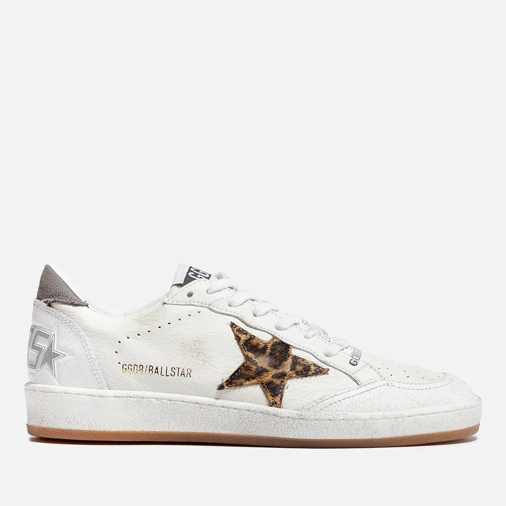 Golden Goose | Golden Goose Ball Star Distressed Leather Trainers 3561.98元 商品图片