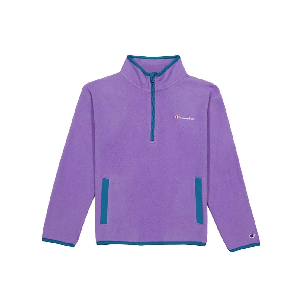 商品CHAMPION|Big Girls Micro Fleece Quarter Zip Jacket,价格¥111,第1张图片