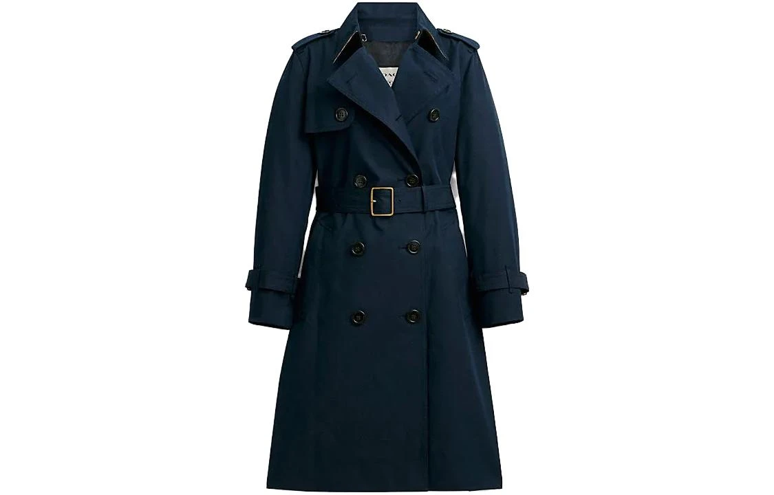 商品[国内直发] Coach|蔻驰 SS23 纯色双排扣中长款风衣 女款,价格¥3501,第3张图片详细描述