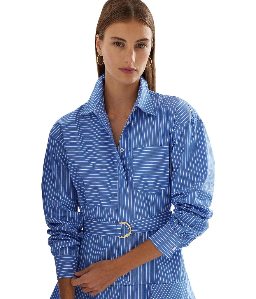 商品Ralph Lauren|Striped Broadcloth Tiered Shirtdress,价格¥738,第3张图片详细描述