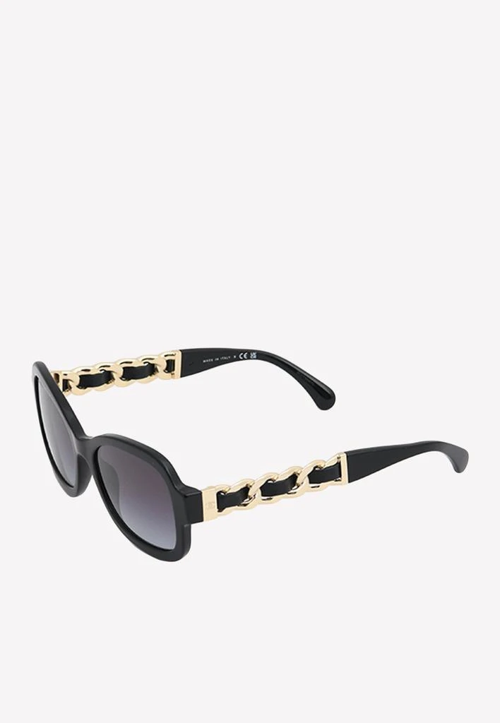 商品Chanel|Rectangular Chain Sunglasses,价格¥3182,第3张图片详细描述