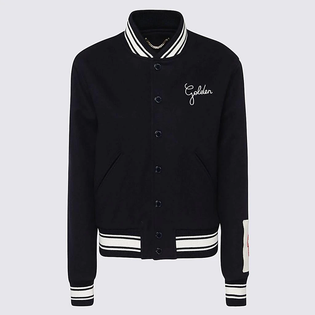 商品Golden Goose|GOLDEN GOOSE NAVY BLUE COTTON CASUAL JACKET,价格¥3721,第1张图片