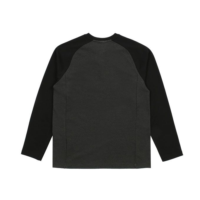 【享贝家】DESCENTE 迪桑特男士棒球衫长袖T恤黑灰色SM321BTL81（现采购商品，下单后12天内发货）商品第2张图片规格展示
