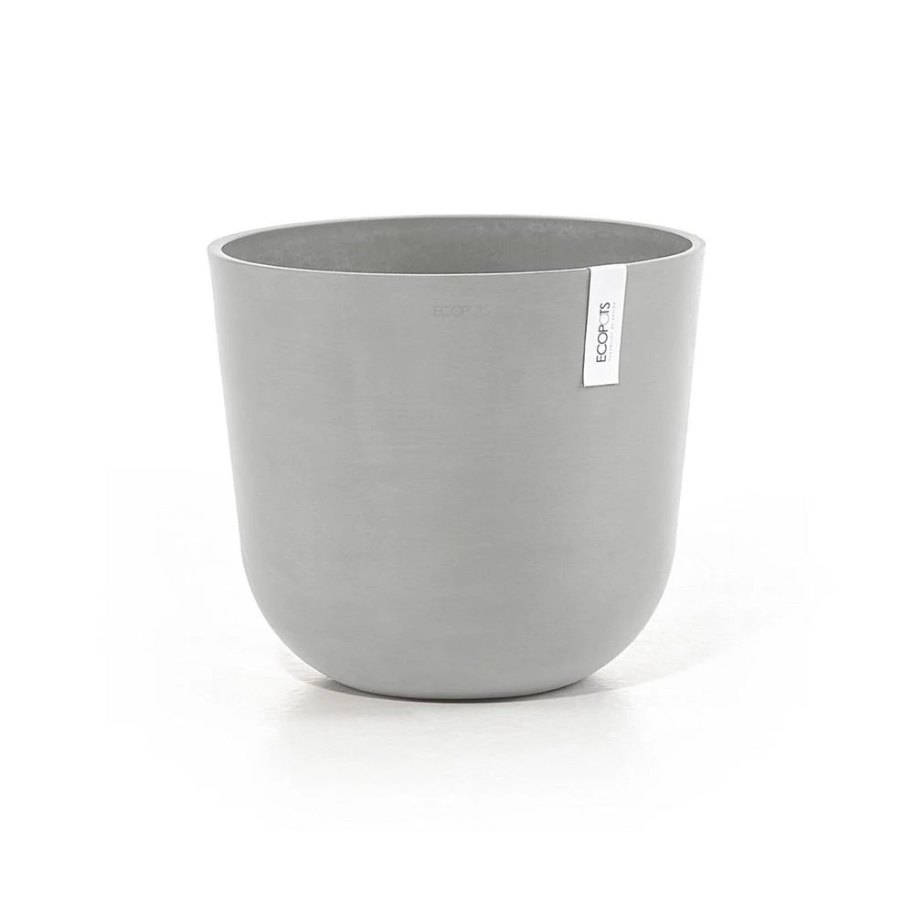 商品ECOPOTS|Oslo Plastic Flower Pot, White Grey, 14",价格¥316,第1张图片