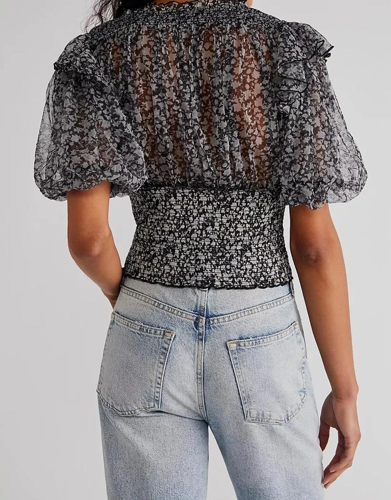 商品Free People|Beatrice Floral Top in Black Combo,价格¥535,第2张图片详细描述
