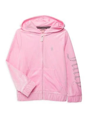 商品Juicy Couture|Girl's Velour Zip Hoodie,价格¥150,第1张图片