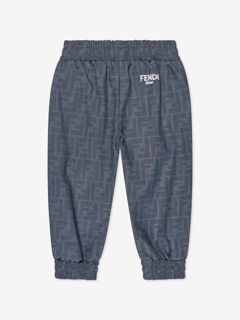 商品Fendi|Fendi Baby Chambray FF Logo Joggers in Blue,价格¥3388,第2张图片详细描述