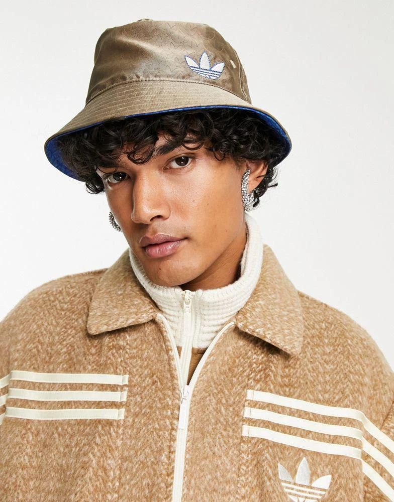 商品Adidas|adidas Originals 'adicolor 70s'collared jacket in brown,价格¥778,第3张图片详细描述