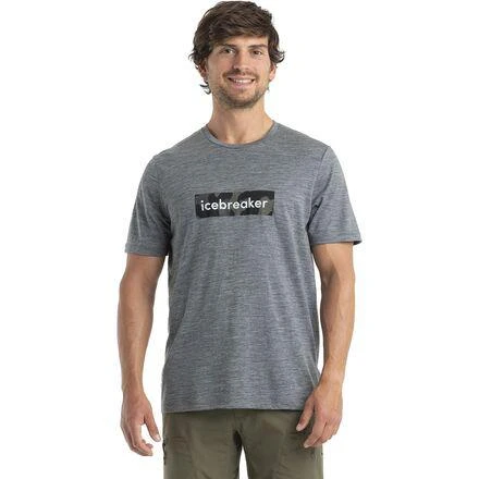 商品Icebreaker|Merino 150 Tech Lite II T-Shirt Natural Shades Logo - Men's,价格¥389,第2张图片详细描述