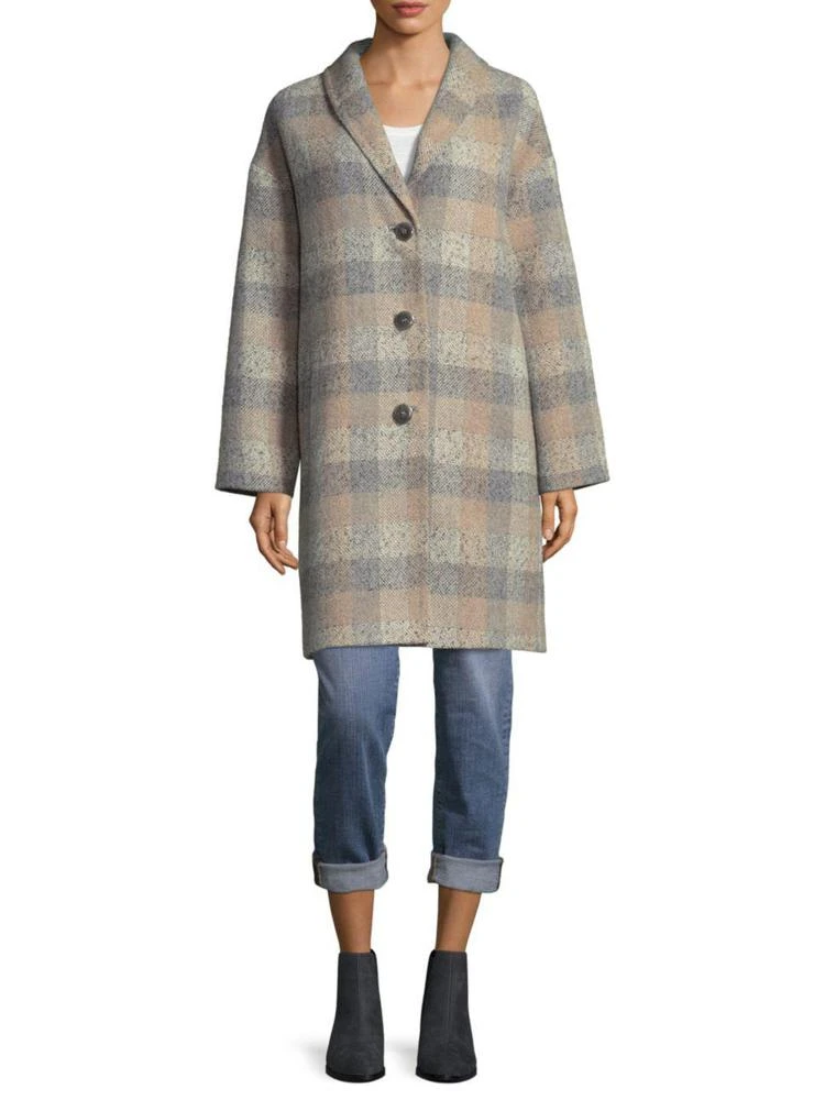 商品Eileen Fisher|Ama Alpaca Wool Plaid Coat,价格¥1345,第1张图片