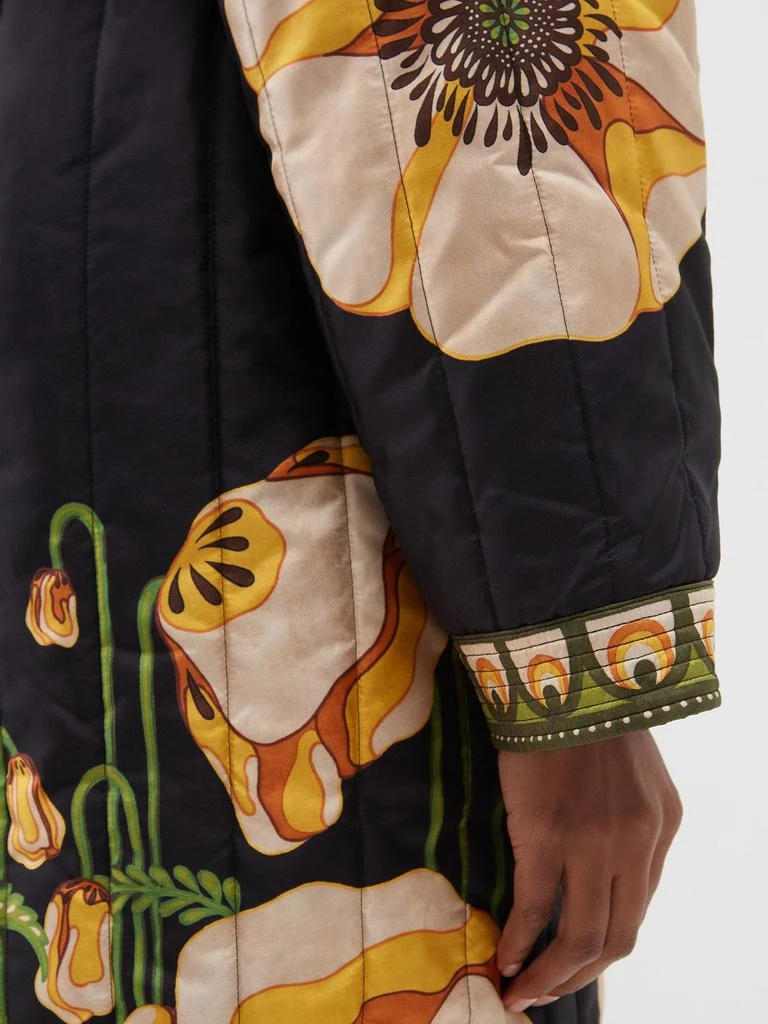 商品LA DOUBLE J|Placée reversible floral-print padded silk robe,价格¥6854,第4张图片详细描述