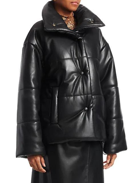 商品Nanushka|Hide Vegan Leather Puffer Jacket,价格¥5178,第6张图片详细描述