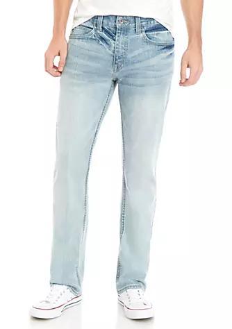 商品TRUE CRAFT|Straight Fit Belton Stretch Jeans,价格¥164,第1张图片