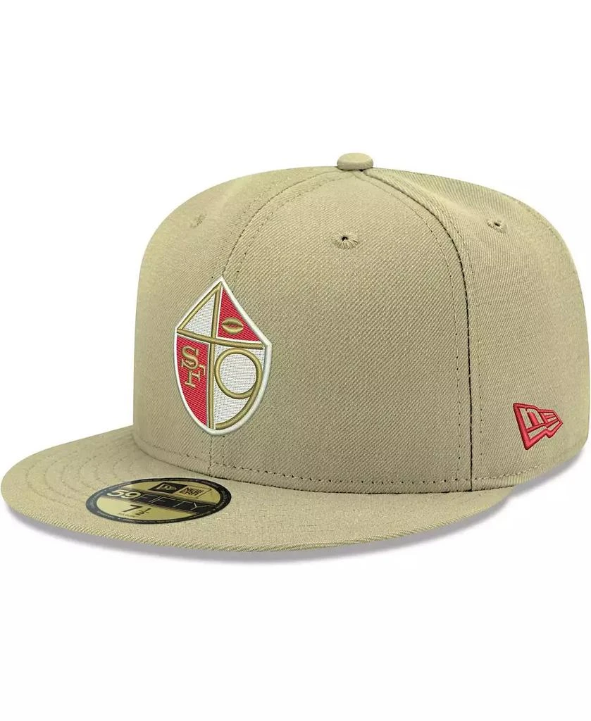 商品New Era|Men's Gold San Francisco 49ers Omaha Throwback 59FIFTY Fitted Hat,价格¥247,第2张图片详细描述