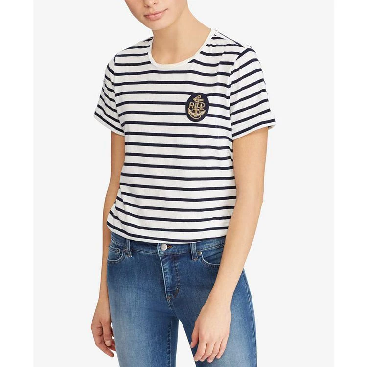 商品Ralph Lauren|Petite Crest-Embroidered T-Shirt,价格¥206,第2张图片详细描述