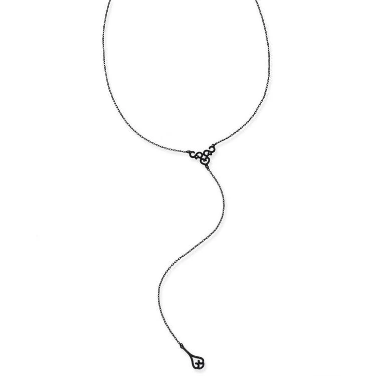 商品INC International|I.N.C. Black-Tone Jet Pavé Lariat Necklace, Created for Macy's,价格¥76,第1张图片