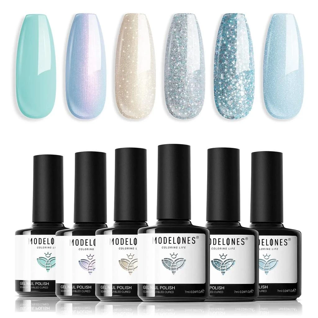 6 Shades Gel Nail Polish Set Collection 商品