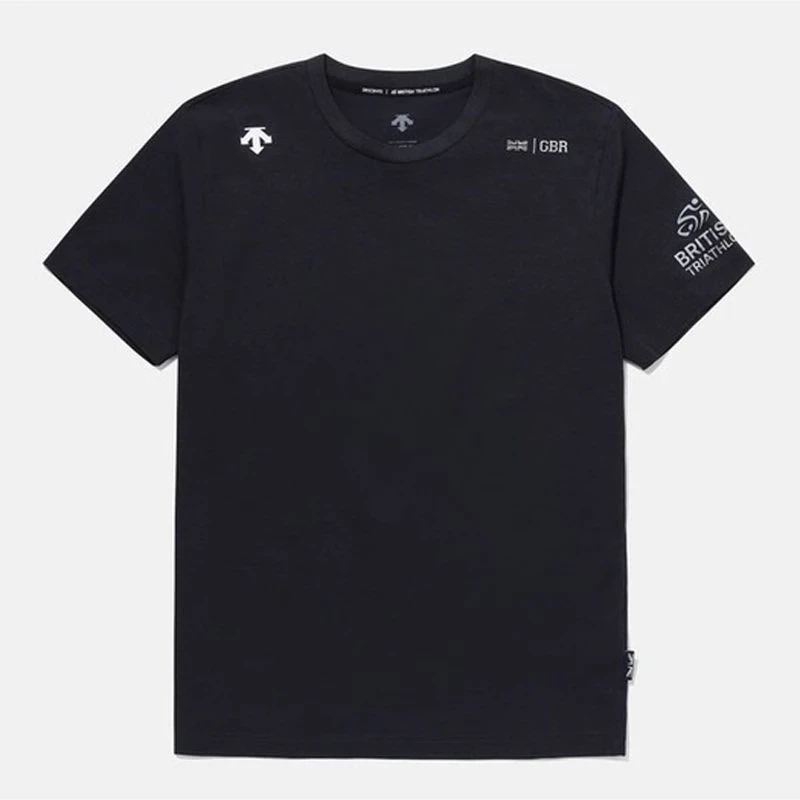 商品DESCENTE|【享贝家】（国内现货-QD）迪桑特 运动休闲圆领短袖T恤 黑色 SP223ITS42,价格¥348,第1张图片