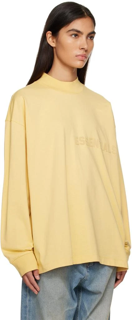 商品Essentials|Yellow Crewneck Long Sleeve T-Shirt,价格¥277,第2张图片详细描述