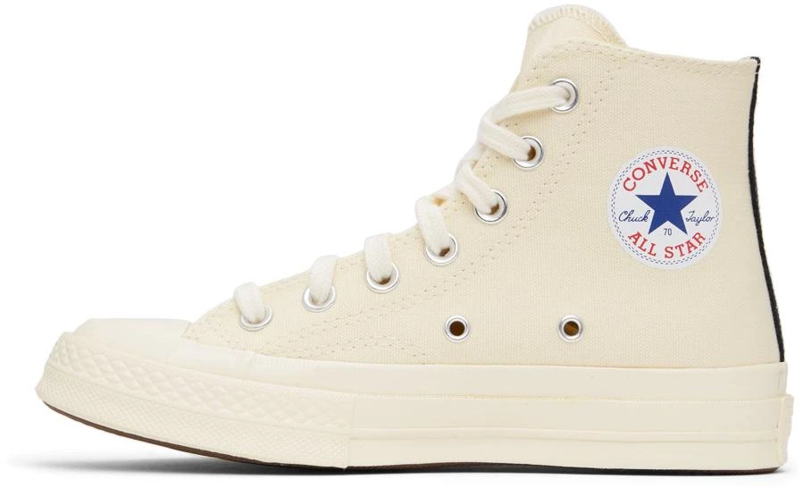 商品Comme des Garcons|Beige Converse Edition Half Heart Chuck 70 High Sneakers,价格¥1105,第3张图片详细描述