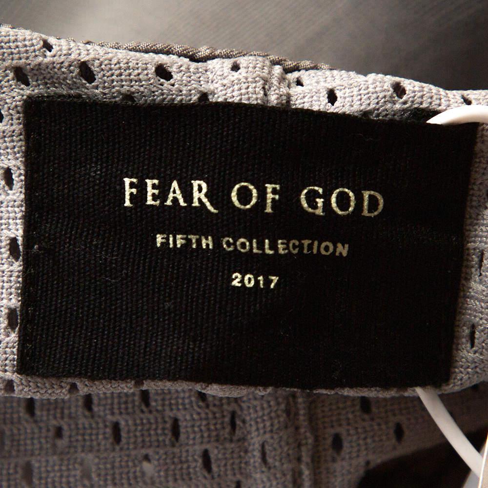 商品[二手商品] Fear of god|Fear of God Fifth Collection Grey Perforated Knit Long Sleeve T Shirt S,价格¥1961,第7张图片详细描述