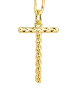 商品Sterling Forever|14K Goldplated Initial Pendant Necklace,价格¥205,第3张图片详细描述
