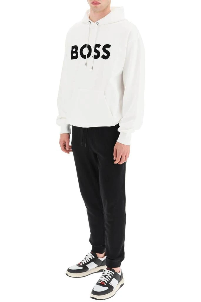 商品Hugo Boss|'SULLIVAN' FLOCKED LOGO HOODIE,价格¥543,第2张图片详细描述