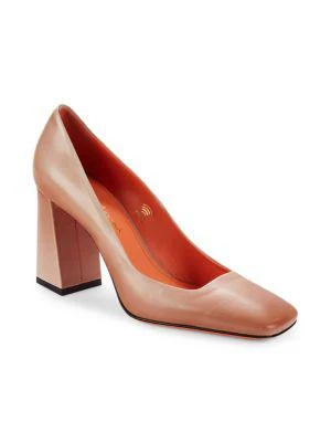 商品Santoni|Block Heel Pumps,价格¥6720,第2张图片详细描述