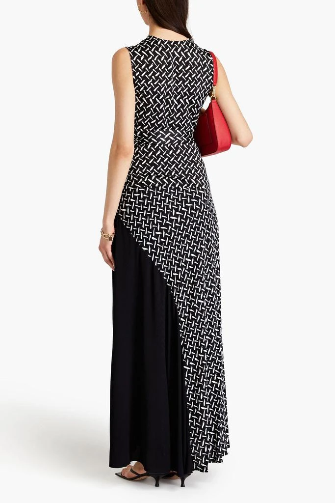 商品Diane von Furstenberg|Ronan paneled printed crepe maxi skirt,价格¥1651,第3张图片详细描述