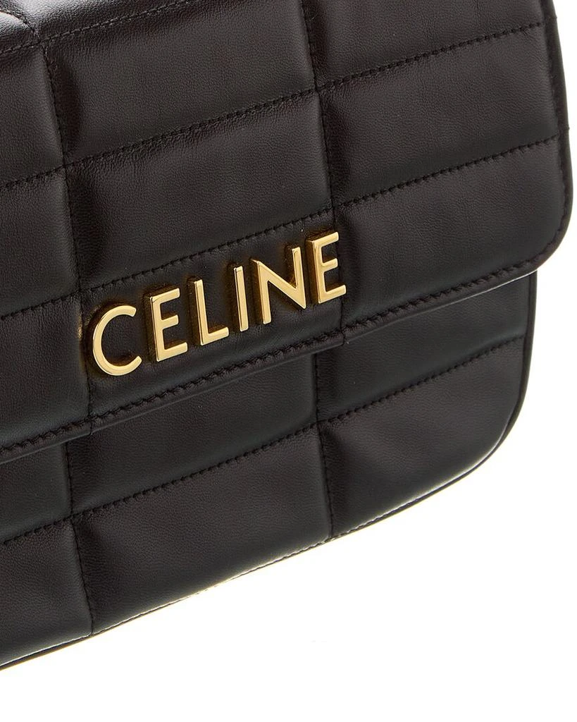 商品Celine|CELINE Monochrome Quilted Leather Shoulder Bag,价格¥15891,第3张图片详细描述