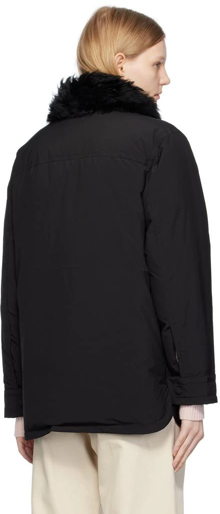 商品Yves Salomon|SSENSE Exclusive Black Down Jacket,价格¥2351,第3张图片详细描述